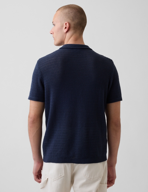 Mesh Polo Sweater
