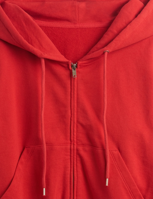 French Terry Oversized Zip Wedge Hoodie