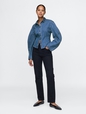 Barrel-Sleeve Denim Shirt