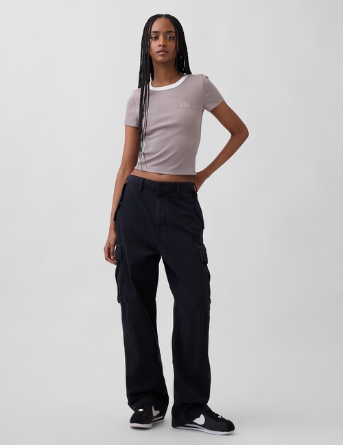 Ribbed Gap Logo Baby T-Shirt