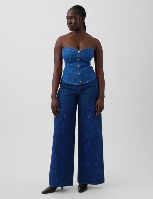 Gap × HFR Low Slung Floral Extra Baggy Jeans by Atelier Ndigo