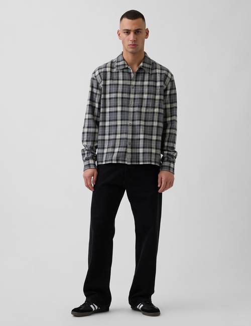 Organic Cotton Relaxed Flannel Shirt
