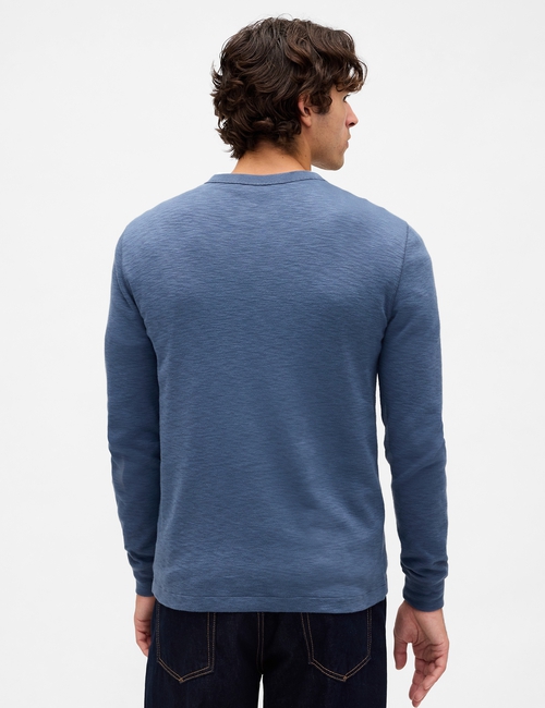 LS DOUBLE KNIT HENLEY