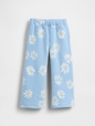 PRINTED FLC WIDE LEG PANT - FEB