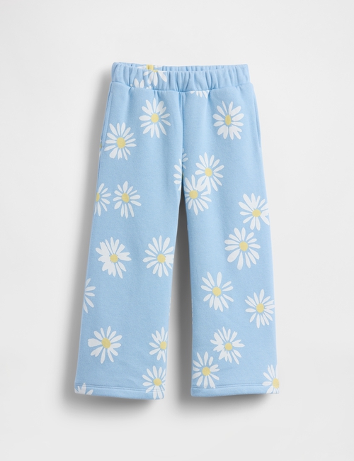PRINTED FLC WIDE LEG PANT - FEB