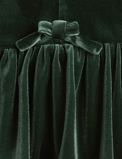 LS VELOUR DBL BOW PEPLUM TOP