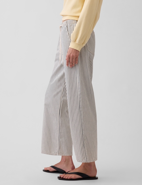 Low Rise '90s Loose Easy Crop Stripe Jeans