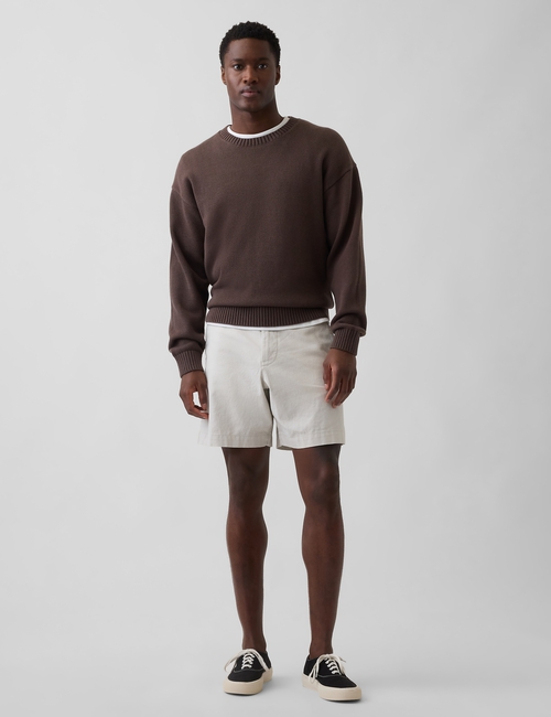 7.5" Linen-Cotton Shorts