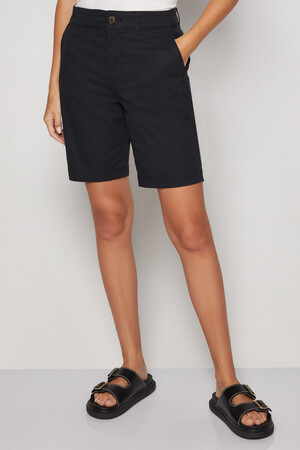 9" Mid Rise Twill Bermuda Shorts