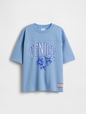 Kids Mesh Oversized Graphic Jersey T-Shirt