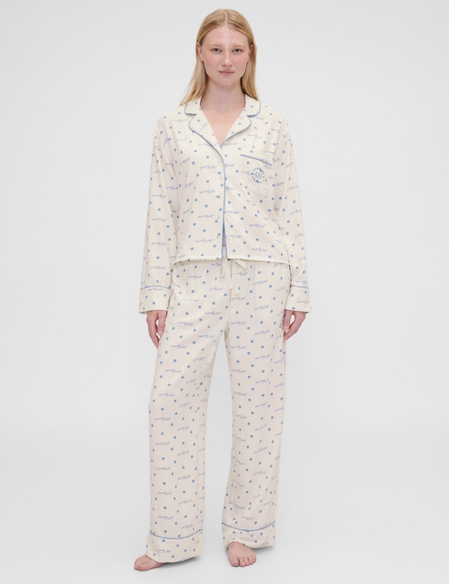 GAP X SUMMER FRIDAYS PRINTED FLANNEL PJ PANT SCRIP