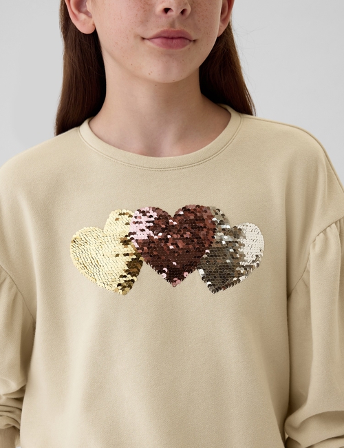 Kids Relaxed Flippy-Sequin Graphic Sweatshirt
