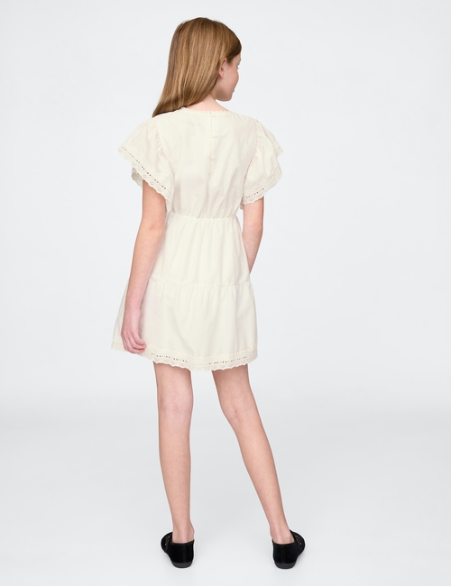 Kids Lace Tiered Ruffle Dress