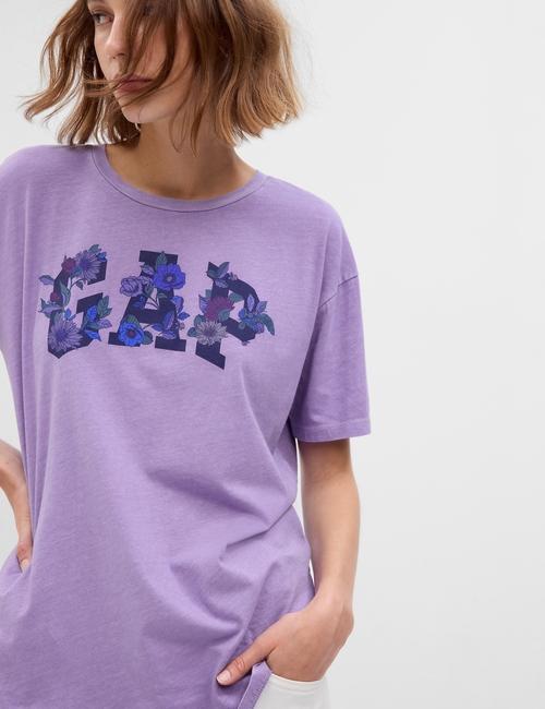 100% Organic Cotton Floral Gap Logo T-Shirt