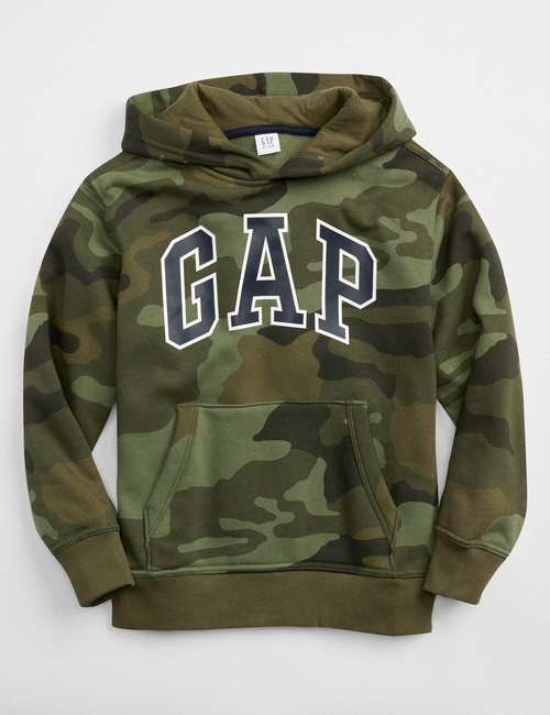 Kids Camo Gap Logo Pullover Hoodie