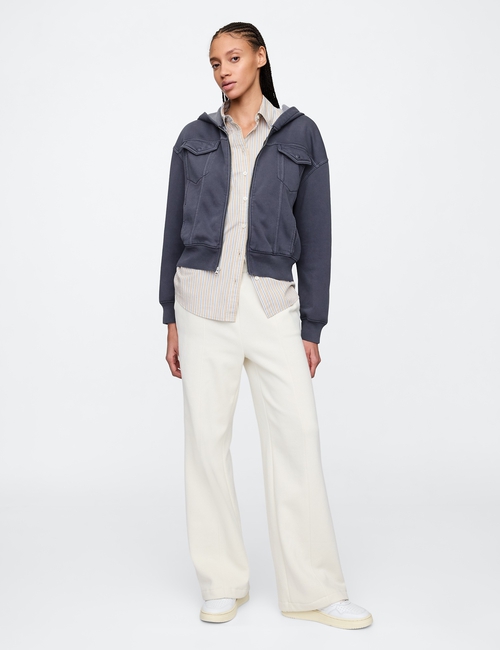 Oversized Fleece Zip Hoodie