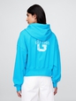 French Terry Oversized Zip Wedge Hoodie