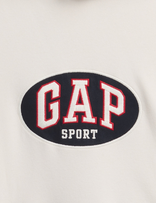 VintageSoft Terry Oversized Gap Logo Crop Hoodie
