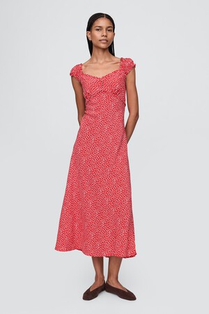 Crepe Sweetheart Maxi Dress