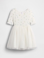 Baby & Toddler Pointelle & Tulle Mixed Media Dress