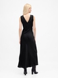 Satin Lace-Trim V-Neck Maxi Slip Dress