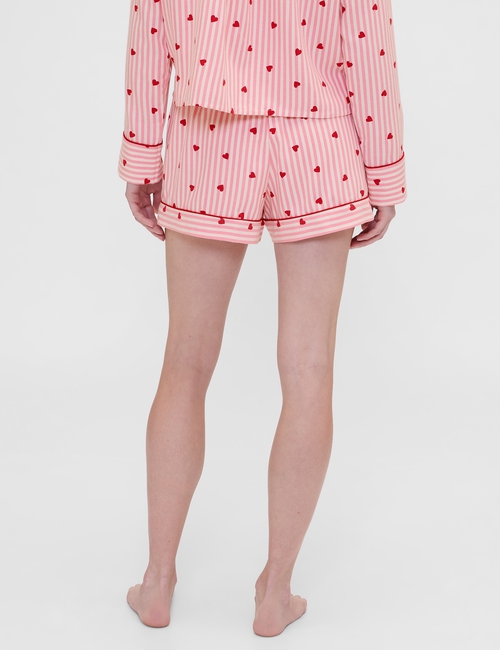 GAP X SUMMER FRIDAYS PRINTED FLANNEL PJ SHORT STRI