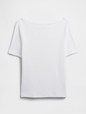 Modern Ribbed Boatneck T-Shirt