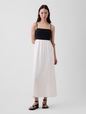 SL EMPIRE MAXI LINEN DRESS