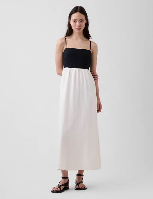 SL EMPIRE MAXI LINEN DRESS