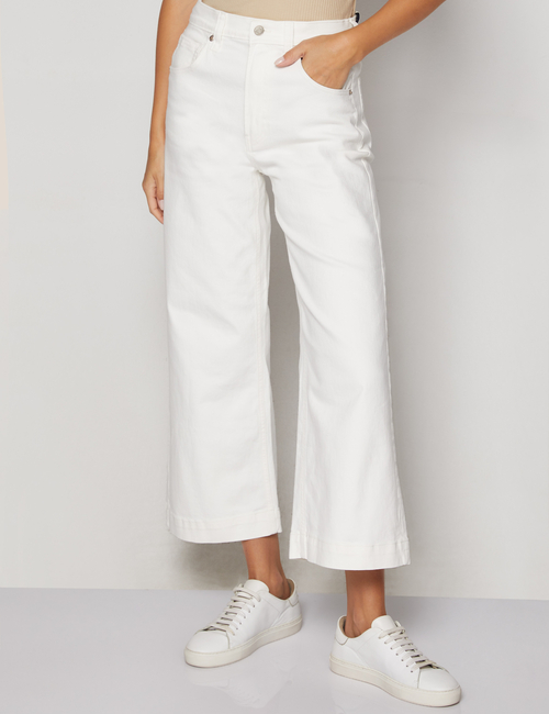 High Rise Wide-Leg Crop Jeans