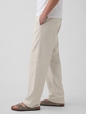 Linen-Cotton Relaxed Taper Pants