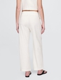 Linen-Blend Relaxed Straight Ankle Pants