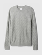 CashSoft Cable-Knit Crewneck Sweater
