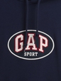 VintageSoft Terry Oversized Gap Logo Crop Hoodie