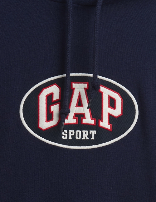 VintageSoft Terry Oversized Gap Logo Crop Hoodie