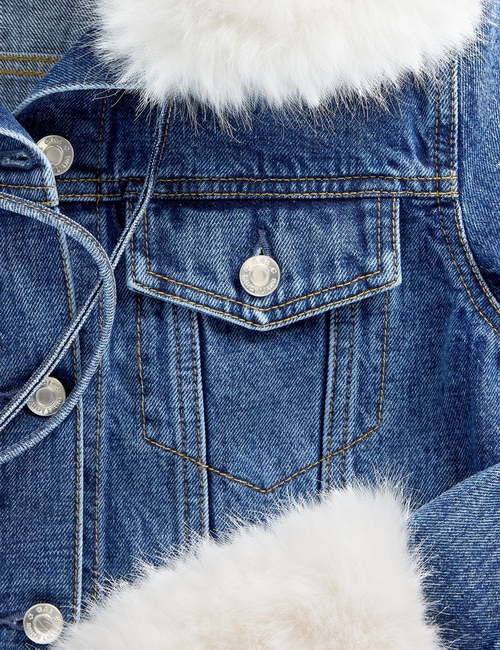 GAP X SL FAUX FUR TRIMMED TRUCKER JACKET