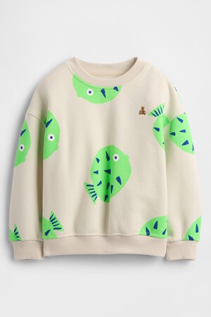 سويت شيرت ناعم بلون باهت للأطفال الرضع والأطفال بسن المشي