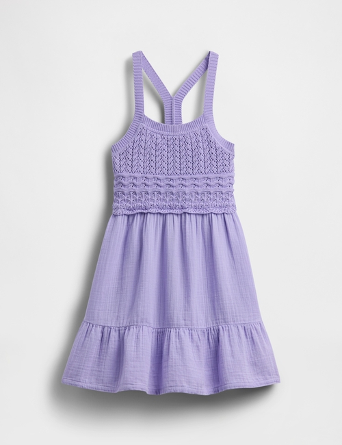 Kids Racerback Crochet Tank Dress