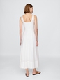 Linen-Blend Square-Neck Maxi Dress