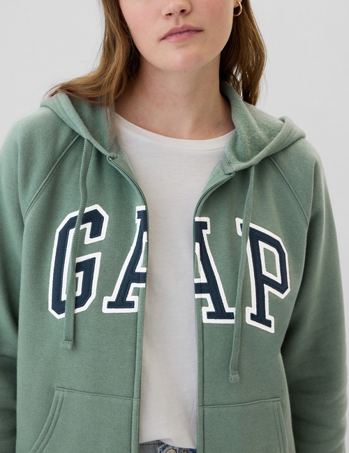 Relaxed Gap Logo Zip Hoodie