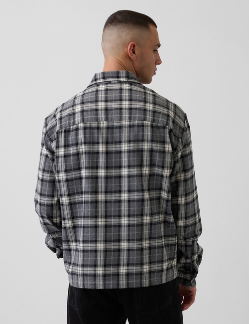 Organic Cotton Relaxed Flannel Shirt