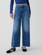 High Rise Stride Wide-Leg Ankle Jeans
