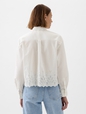 Eyelet Cropped Shirt