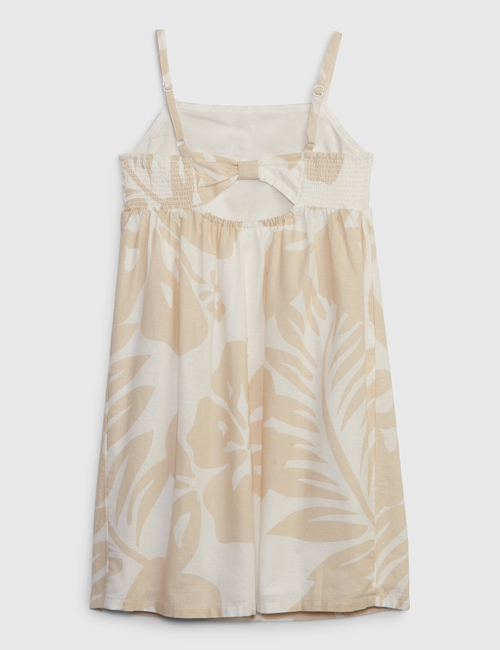 Kids Linen-Cotton Floral Shift Dress