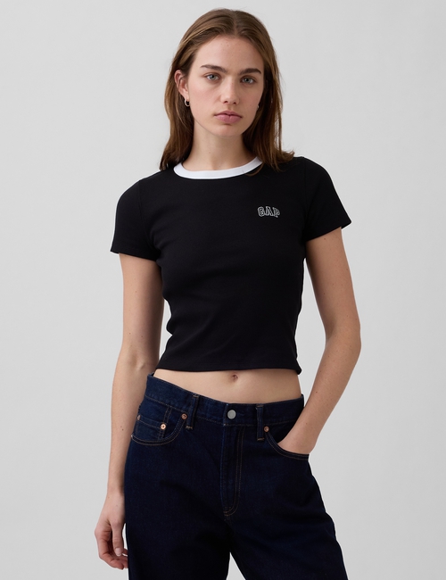 Ribbed Gap Logo Baby T-Shirt