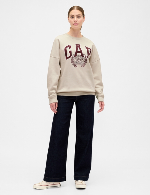 V-LOGO OVERSIZED CREW