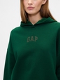 Relaxed Gap Mini-Logo Cropped Hoodie