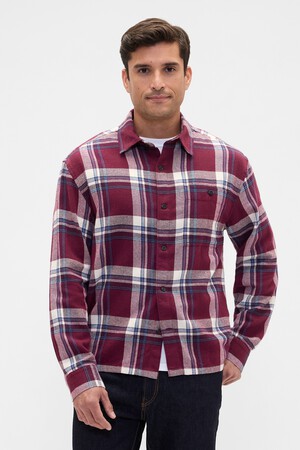 Flannel Shirt in Boxy Fit