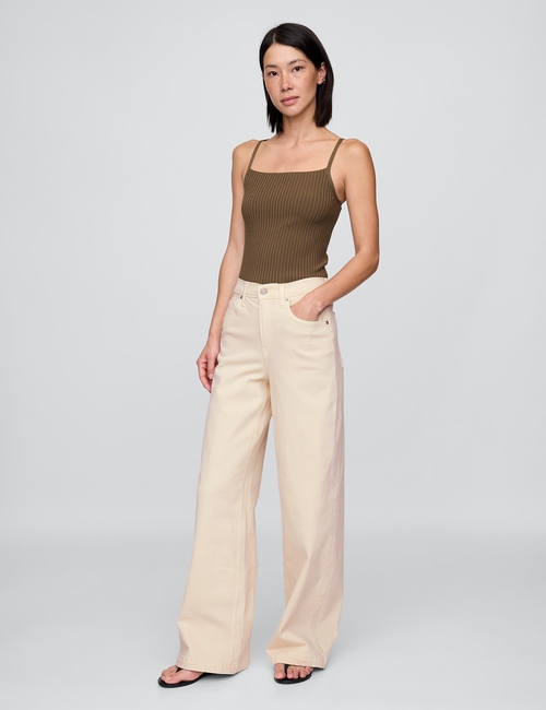 High Rise Stride Wide-Leg Jeans