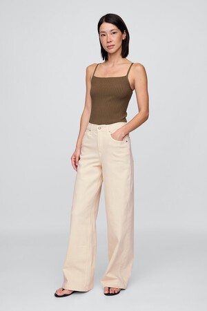 High Rise Stride Wide-Leg Jeans